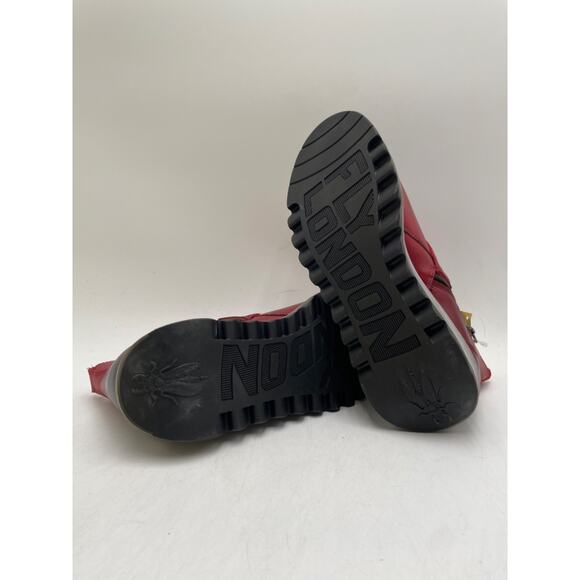FLY London SIAS812 Women's NEW Soft-Toe Boot Red EU Size 39 NIB - Picture 9 of 11